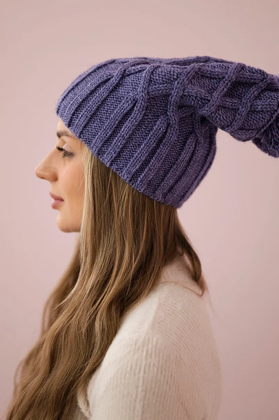 Cap with fleece Milano K203 purple