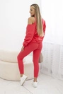 3-dielny set mikina + top + legíny malina