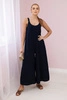 Wide-leg strappy jumpsuit navy blue