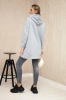 Insulated sweatshirt with press studs gray