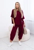 Baumwollset Bluse + Hose weinrot