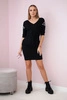 Dress with wings on the shoulders black