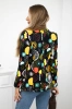 Printed cotton jacket with a button black