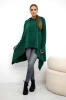 Blouse flared at the bottom dark green