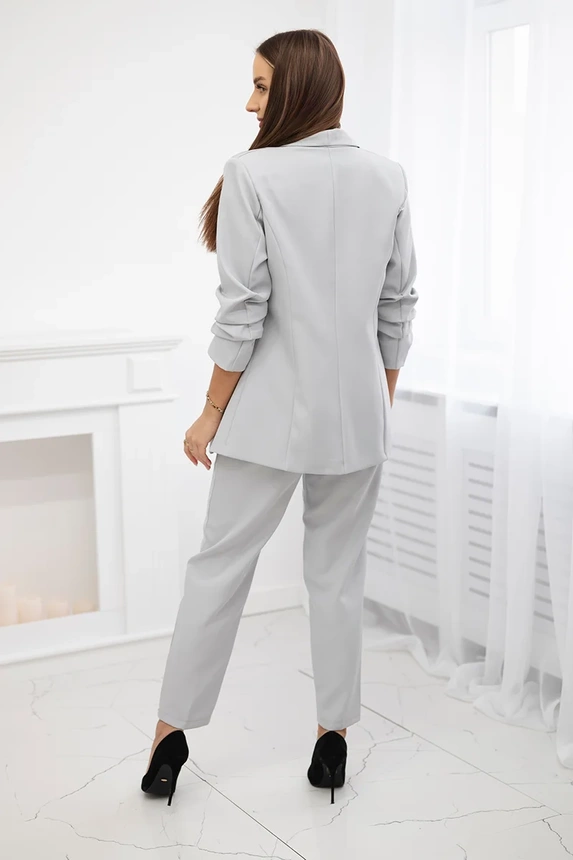 Elegant set of jackets and trousers grey