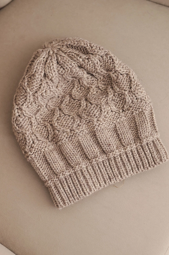 Marta K231 fleece cap dark beige