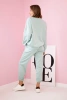 Viskose-Set Sweatshirt + Hose dunkles Mint