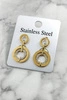 Stainless steel earrings KOL-1 gold color