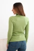Women's viscose sweater with a turtleneck and long sleeves pistachio