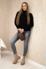 Sweater with decorative frill black