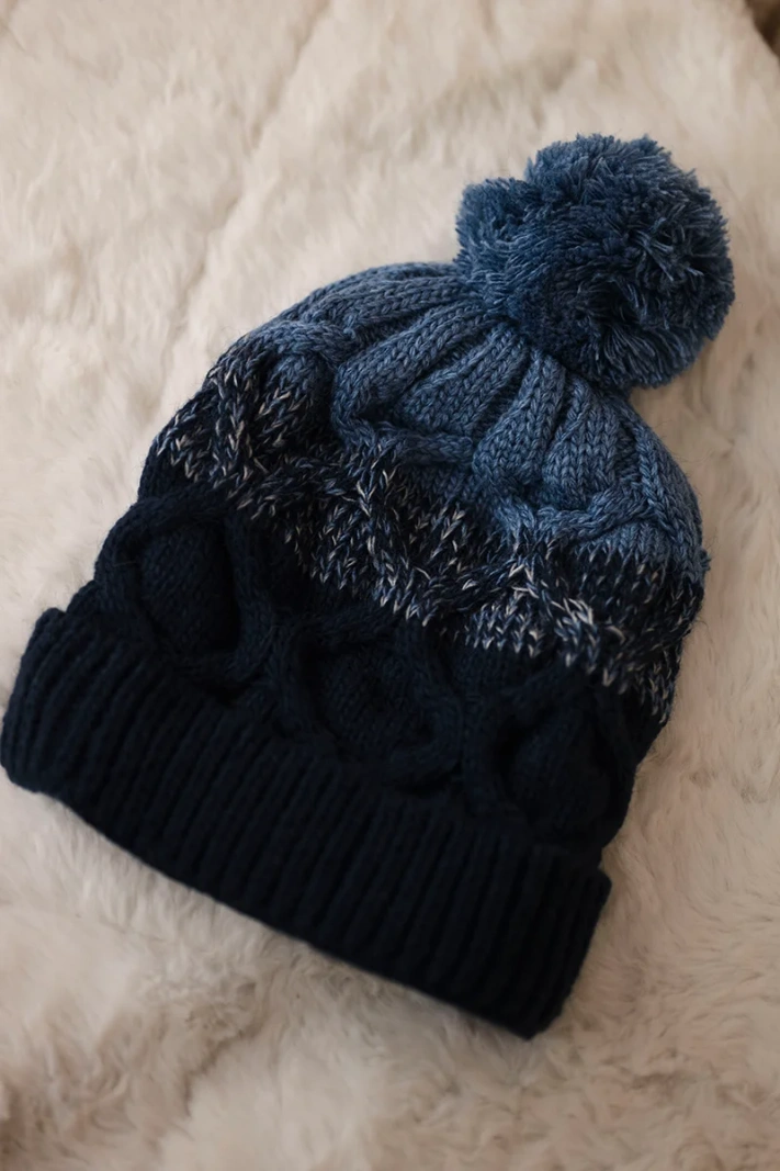 Cap with fleece Alice K248 jeans+blue