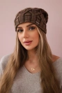 Fleecová čepice Sonia K201 hnědá
