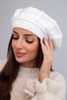 Damenwintermütze Wollberet K414 weiß
