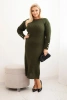 Women's Plus Size Sweater Dress with Mohair khaki