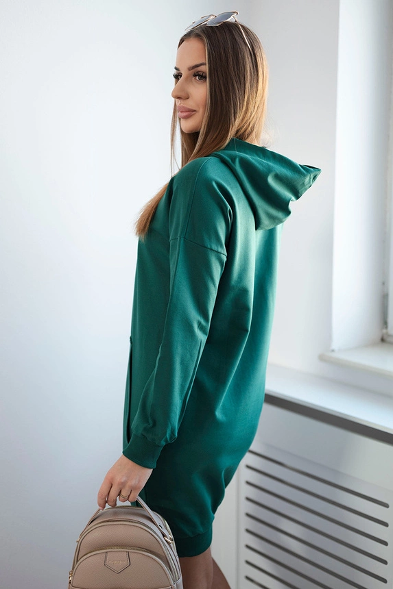 Hooded dress green