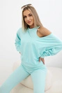 3dílný set mikina + top + legíny mint