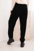 Women's viscose pants with a scarf belt black