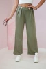 Wide-leg trousers buttery-fabric khaki