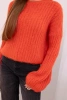 Women's mohair sweater with puffed sleeves raspberry