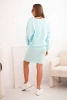 Bluse + gestreiftes Kleid Set mint