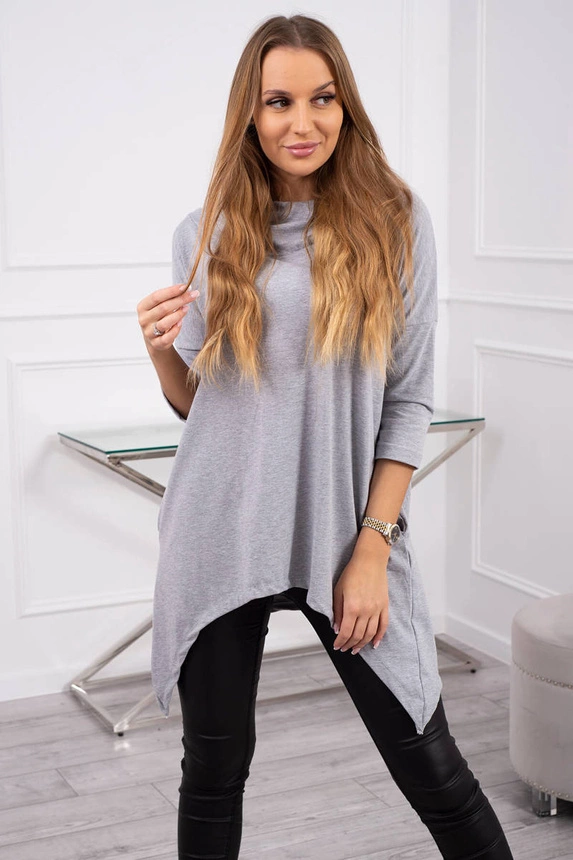 Sweatshirt with a print of wings gray