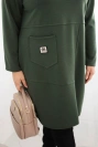 Dámska sukňa Plus Size s vreckom a 3/4 rukávom maslo khaki