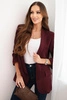 Dámska blazer bez zapínania s podšívkou S/M slivková