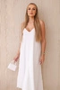 Muslin dress with straps white