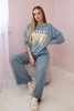 Cotton set Angel sweatshirt + pants denim