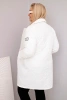 Damenjacke Plus Size gesteppte mit dekorativen Knöpfen und Kragen weiß