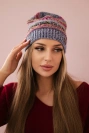 Fleecová čepice Patrycja K254 fialová+modrá