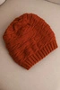 Women's winter hat with a classic ribbed knit K439 rust