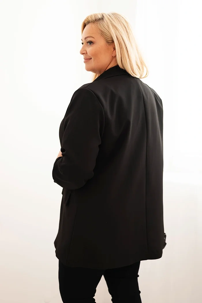 Moteriška švarkas Plus Size elegantiškas juodas