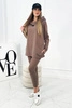 Set of cotton hoodie + leggings mocca