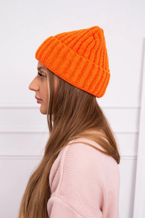 Cap with turn up Magda K293 orange neon