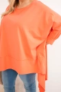 Damen Tunika Plus Size aus Baumwolle mit asymmetrischem Saum mehrfarbig