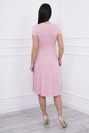 Dress cut under the bust, long sleeve, short sleeve powdered pink
