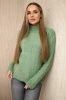 Sweater with decorative frill dark mint