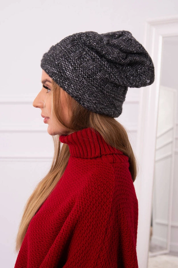 Cap with fleece Edyta K298 graphite