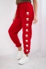 Amour cotton trousers red