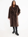 A coat women's long with a collar brown