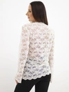 Blúzka dámska korunková z viskózy s dlhým rukávom béžová