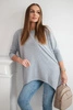 Oversize-Bluse grau