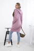 Kleid Sweatshirt mit Kapuze dunkelrosa