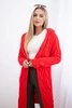 Hooded cardigan red