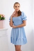 Ruffled dress with frills blue