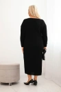 Sukňa pletená dámska Plus Size s mohairom čierna