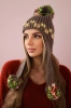 Women's long eared cap Nadia K321 cappuccino