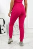 Set 3 in 1 sweatshirt with press studs + top + pants fuchsia