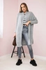 Sweater with batwing sleeve light gray
